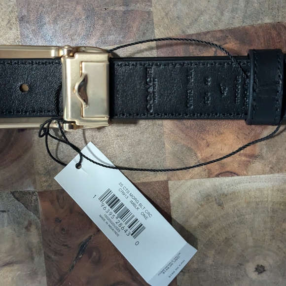 Coach Croc Embossed Leather Cut To Size Reversible 25mm New in Box ❤️ - Picture 7 of 8